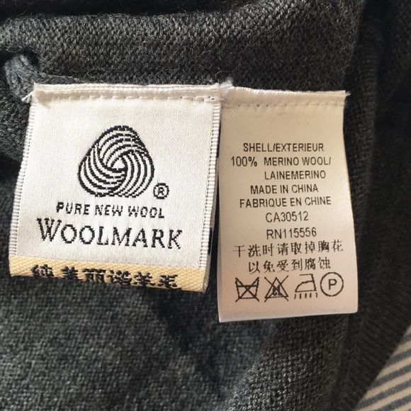 100% merino wool grey turtle neck, size XS-S - Picture 3 of 3